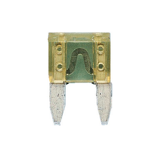 Mynd af Stingöryggi silfur lítil 20amp gul