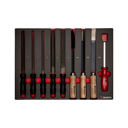 Mynd af Þjala & sköfusett í skáp 8.4.1  9stk