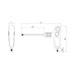 Mynd af Sexkantur 2,5x174 T-handfang