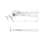 Mynd af Krómtöng 0-60mm 300mm