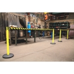 Mynd af Gólfpóstur gulur með 50mm útdraganlegum varúðarborða 3m