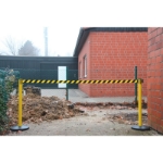 Mynd af Gólfpóstur gulur með 50mm útdraganlegum varúðarborða 3m