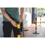 Mynd af Póstur fyrir keðju, gulur og svartur 930mm á hæð