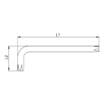 Mynd af Torx lykill - 61x23mm - TX20