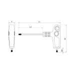 Mynd af Sexkantur m.kúlu  10x235 T-handfang