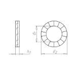 Mynd af Tvöföld læsiskinna W.TEC-Wide M24  25,3x48,5x4,7mm