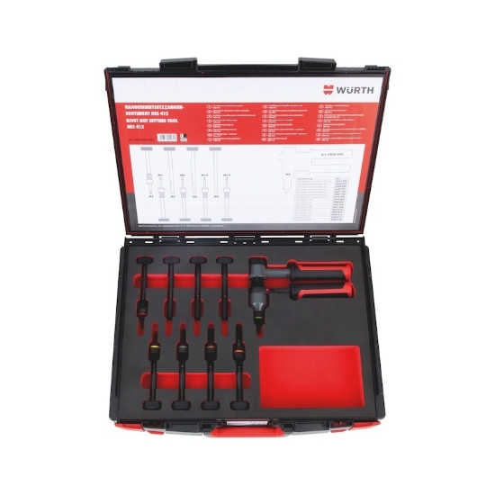 Mynd af Sett hnoðróar verkfæri 4-12mm HES412 SYSKO 8.4.1