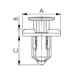 Mynd af Smella svört   7mm - Citr/Peug/Toy