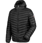 Mynd af Dúnjakki með hettu svartur