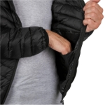 Mynd af Dúnjakki með hettu svartur