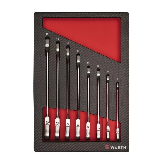 Mynd af Skrall-liðlyklasett í skáp 4.4.1 8-19mm 8stk