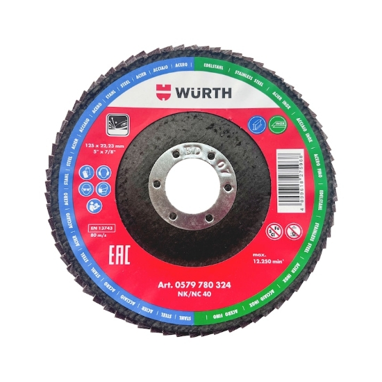 Mynd af Flipaskífa 125 mm   fyrir stál og ryðfrítt  P80