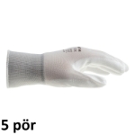 Mynd af Vinnuhanskar hvítir Comfort - 5 pör saman