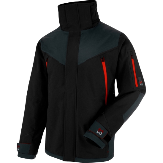 Mynd af Performance vetrarjakki - Svartur/Rauður