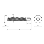 Mynd af Borskrúfa PIAS® panh. 4,2x13 AW20