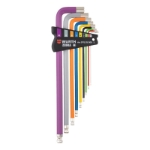 Mynd af Sexkantasett í lit m.kúlu - 9stk.  1-10mm