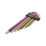 Mynd af Sexkantasett í lit m.kúlu - 9stk.  1-10mm