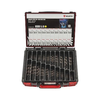 Mynd af Borasett HSS DIN 338 Smart Step 62stk. SYSKO 4.4.1