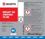Mynd af Límsparsl 2-þátta  Replast®ME 90 sek 50ml