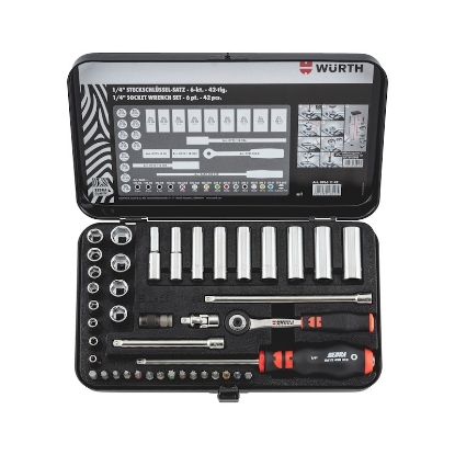 Mynd af 1/4' Topplyklasett 42 hlutir