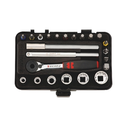 Mynd af 1/4' Topplyklasett 23 hlutir