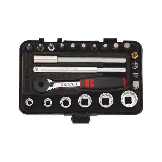 Mynd af 1/4' Topplyklasett 23 hlutir