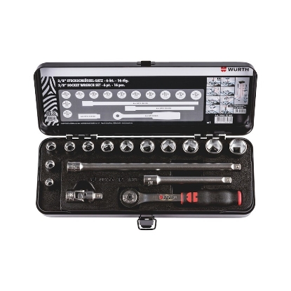 Mynd af 3/8' Topplyklasett 16 hlutir