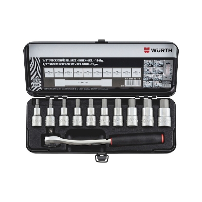 Mynd af 1/2' Allentoppasett m. skralli