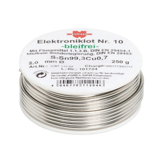 Mynd af Lóðtin 2,0mm  250gr.  nr.10 - Blýlaust