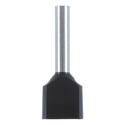 Mynd af Endahulsa fyrir 2 víra 1,5x12 svart