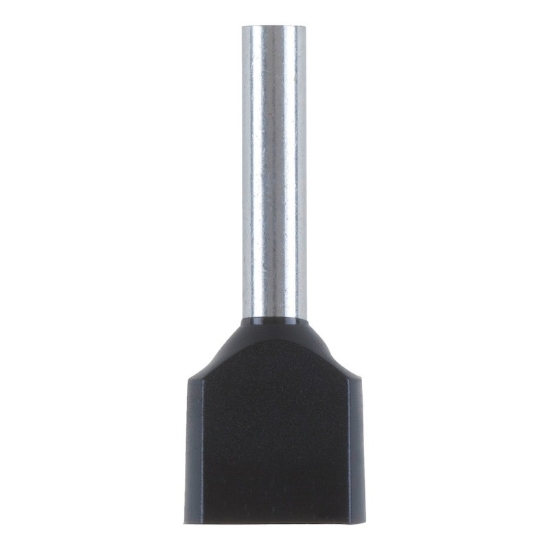 Mynd af Endahulsa fyrir 2 víra 1,5x12 svart