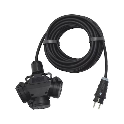 Mynd af Framlengingarsnúra 3 tenglar m.lok1,5-16A-250V-10M