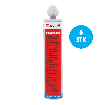 Mynd af Powerbond tveggja þátta boddýlím - 6 stk