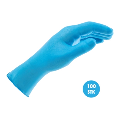 Mynd af Bláir nítril hanskar - L - 100 stk