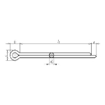 Mynd af A2 Klofið splitti 3,2x40 Din94
